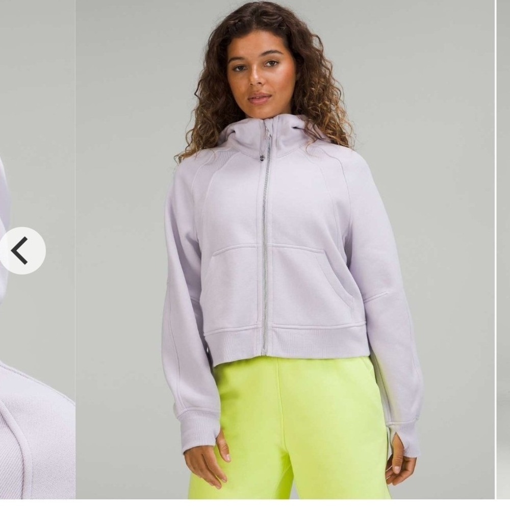 Lululemon Scuba Oversized Full Zip Hoodie Faint Lavender M/L LW3EOZS